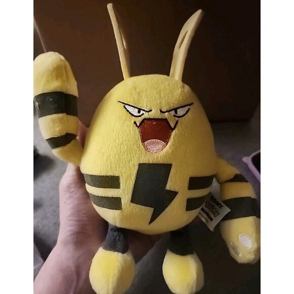 Pokemon Elekid Plush Stuffed Animal TOMY 10" 2018 Pocket Monster - Picture 1 of 7